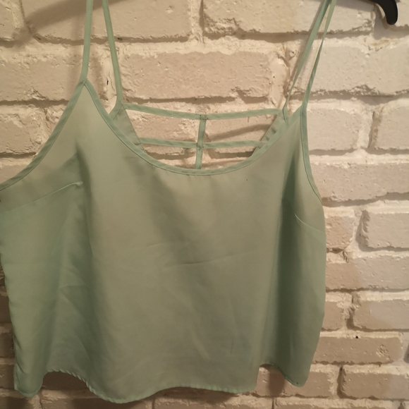 Light blue croped tank top - Picture 1 of 3